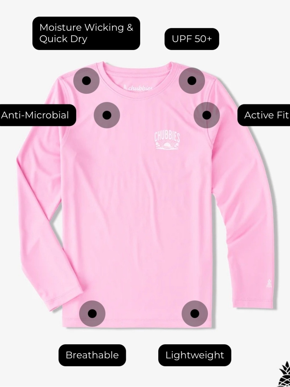 Chubbies Men's The Pink N' Proud Sun Crewneck Size Large Moisture Absorbing - Picture 4 of 9
